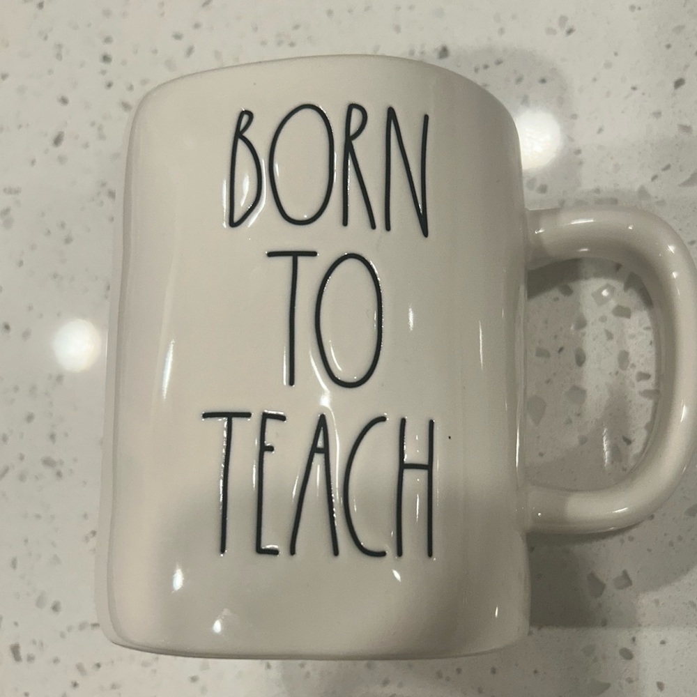 Rae Dunn Born to teach mug